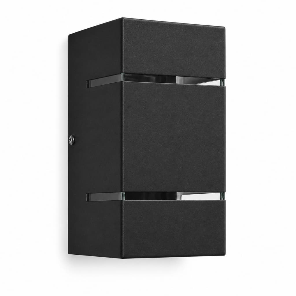 Arandela Moderna Preta Parede Interna e Externa 16x8cm Sem Lâmpada
