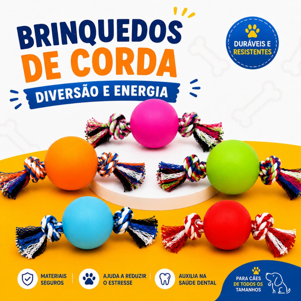 Brinquedos Mordedores Cachorro Filhote Anti-stress Pet Mordedor Liso Com Corda Sortidos Para Cães