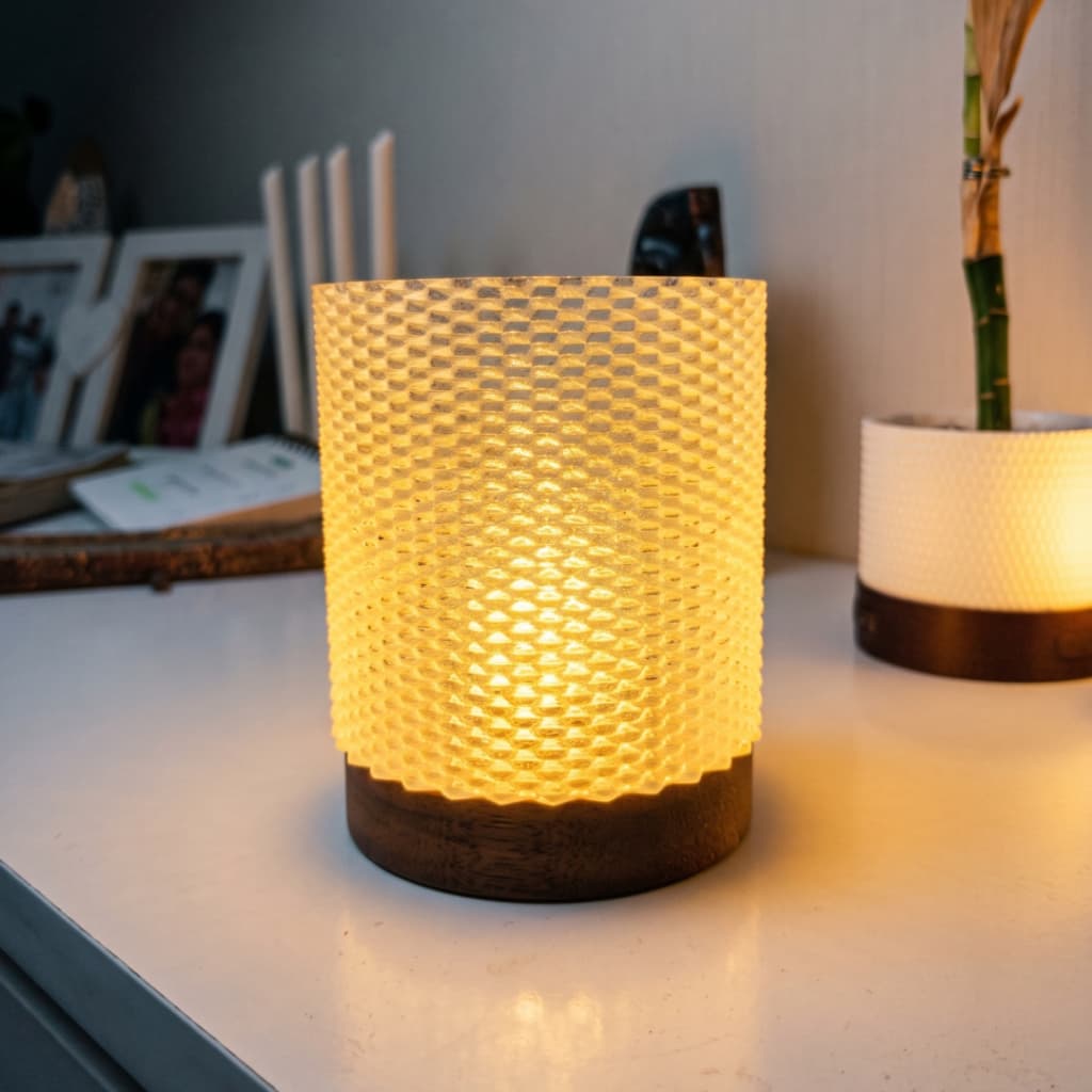 Luminária LED Sem Fio Recarregável Mesa Decoração Restaurante Festa Luz Quente Abajur Moderno Kit