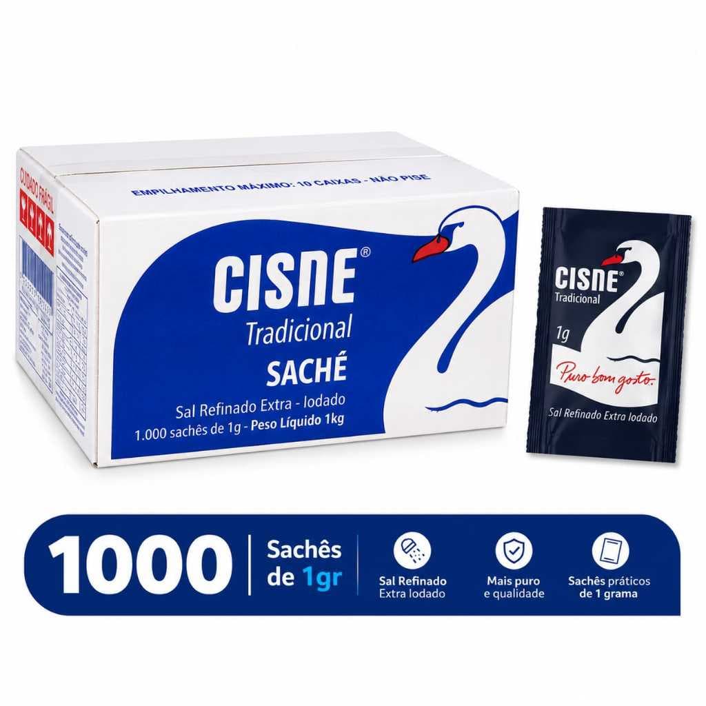 Sal Cisne Sachê Caixa com 1000Un 1GR