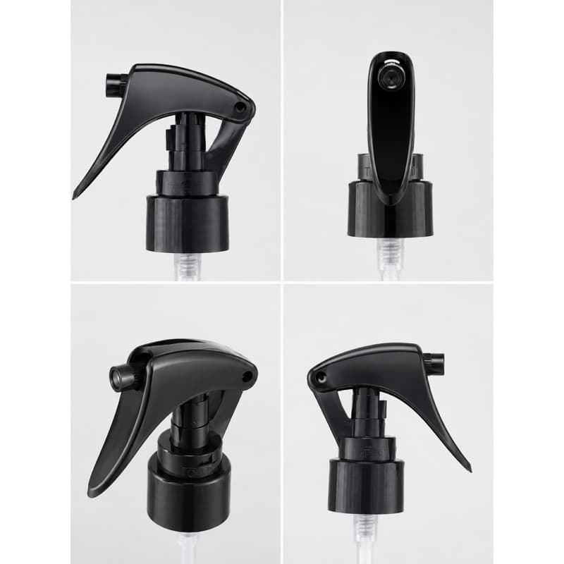 Kit 100 Unidades Válvula Mini Gatilho Trigger para Frascos 24/410 na cor preta