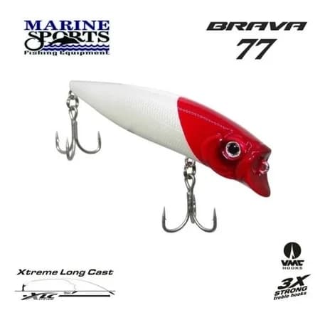 brava 77 branca vermelha meia agua marine sports