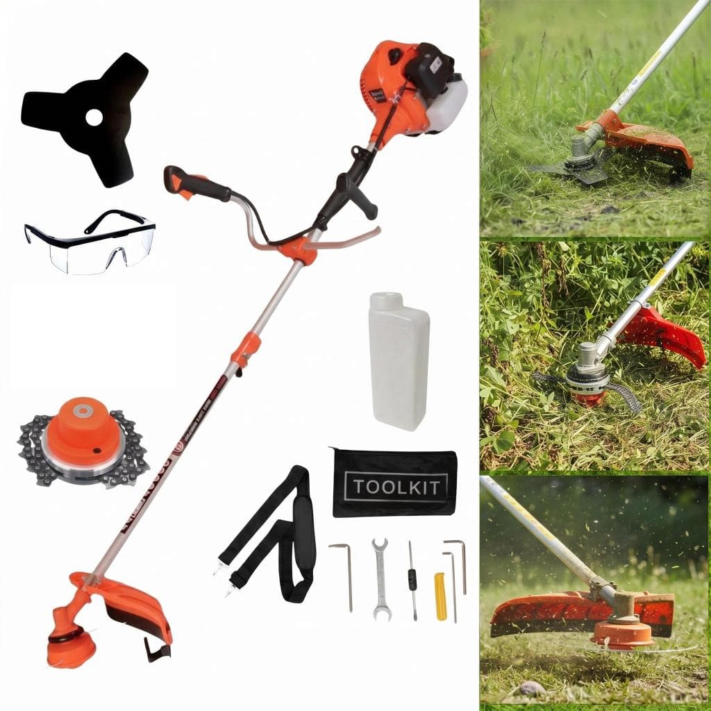 Roçadeira Profissional Nakasaki 75cc 3.5HP a Gasolina com Trimmer