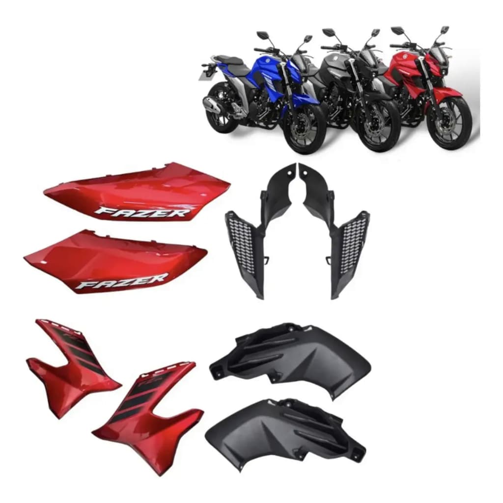Par Aba Tanque Fazer 250 FZ25 2018 A 2023 Adesivada Paramotos