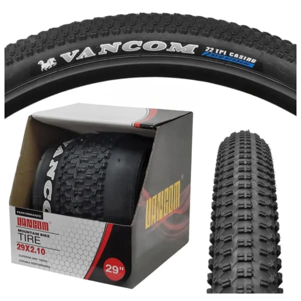 Pneu para Bicicleta aro 29 Mtb 29x2.10 Kevlar Vancom S/arame Aro 29 Cor Preto Pneu para Bike Pedal