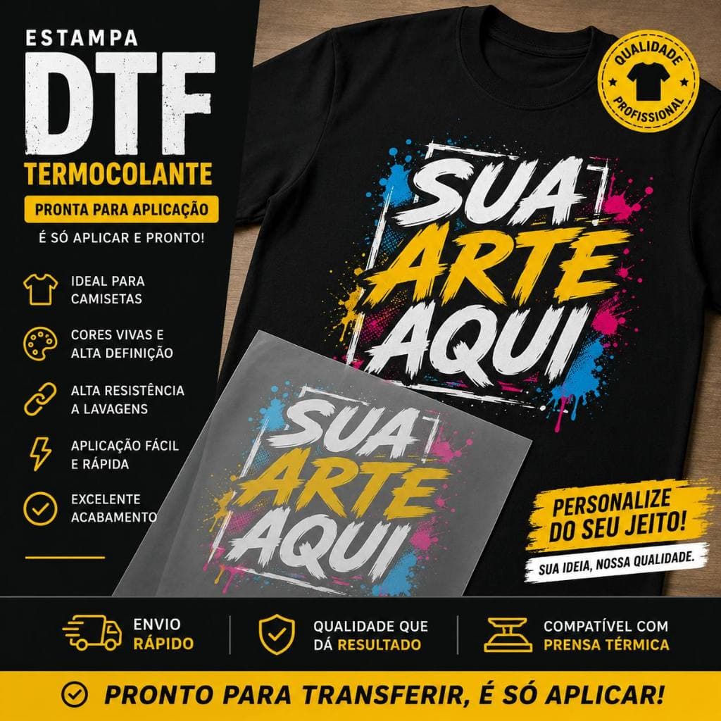 Estampa Personalizada DTF Termocolante