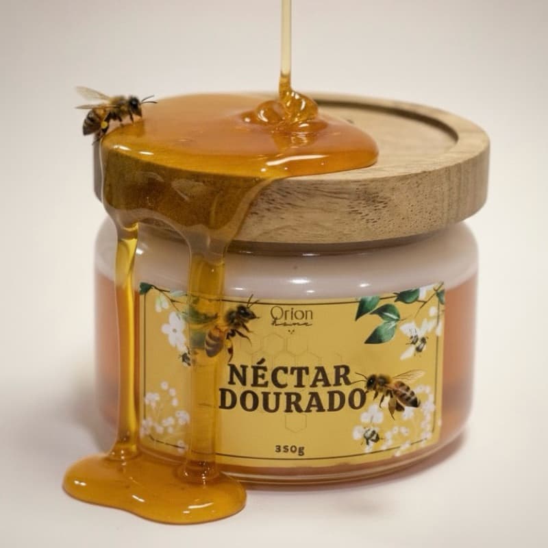 Vela aromática artesanal 350g - Néctar Dourado - Orion Home