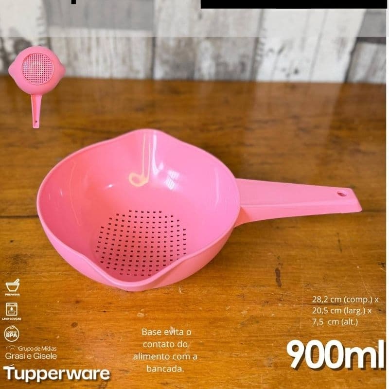 Escorredor Indispensável Tupperware 900ml/ Escorredor Tupperware/ Escorredor para macarrão