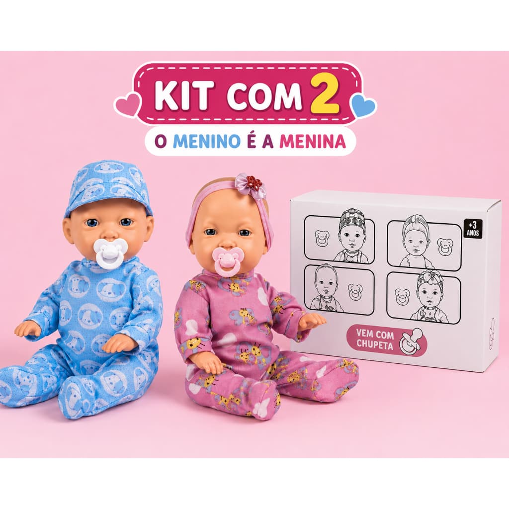 Boneca Com Chupeta Belly Baby Menina Brinquedo - Envio Imediato