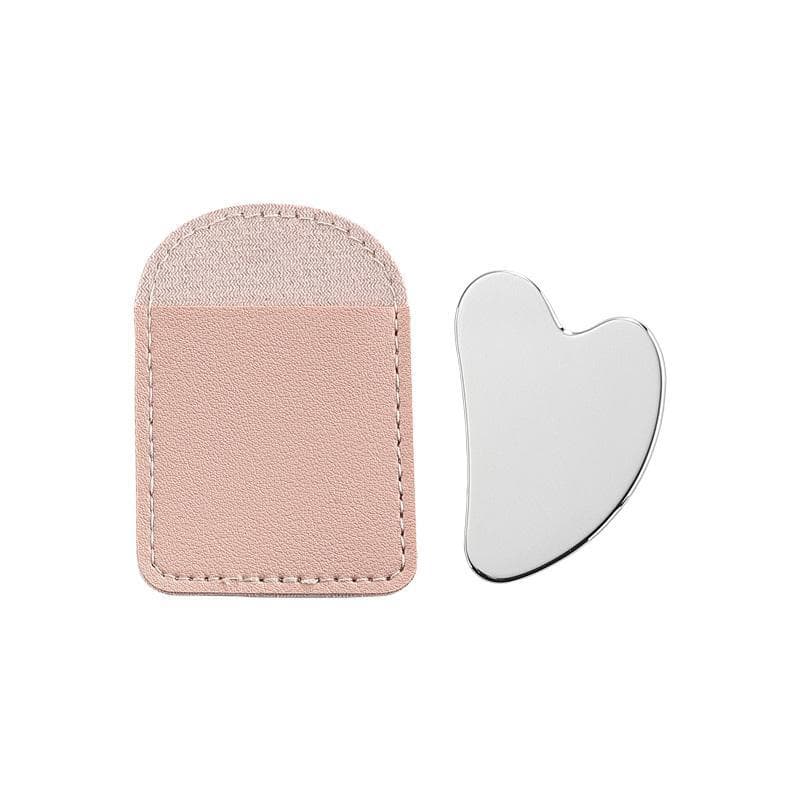 Placa Gua Sha de Aço Inox para Massagem Facial e Corporal – Resistente e Fácil de Limpar