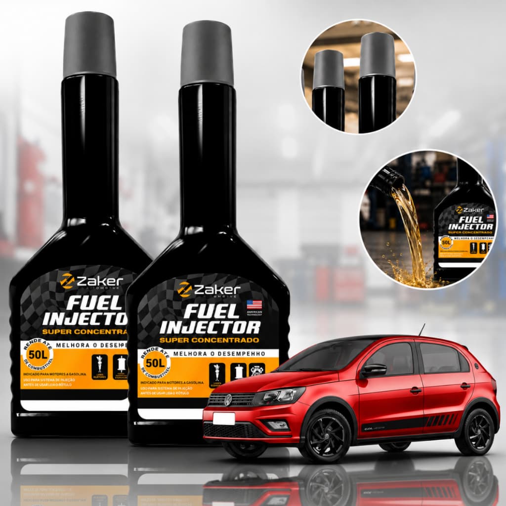Kit 2 Aditivo Combustivel Fuel Injector Concentrado Zaker Honda Vw Fiat