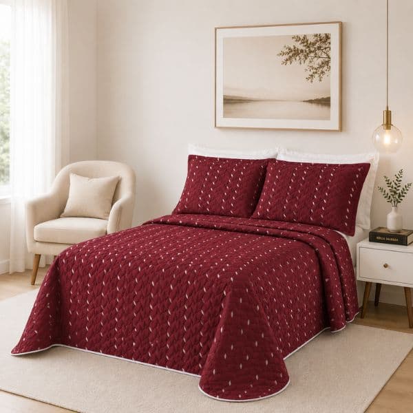 Cobre Leito Queen 3 Peças Hipercal 400 Fios | Luxo Premium Bordado
