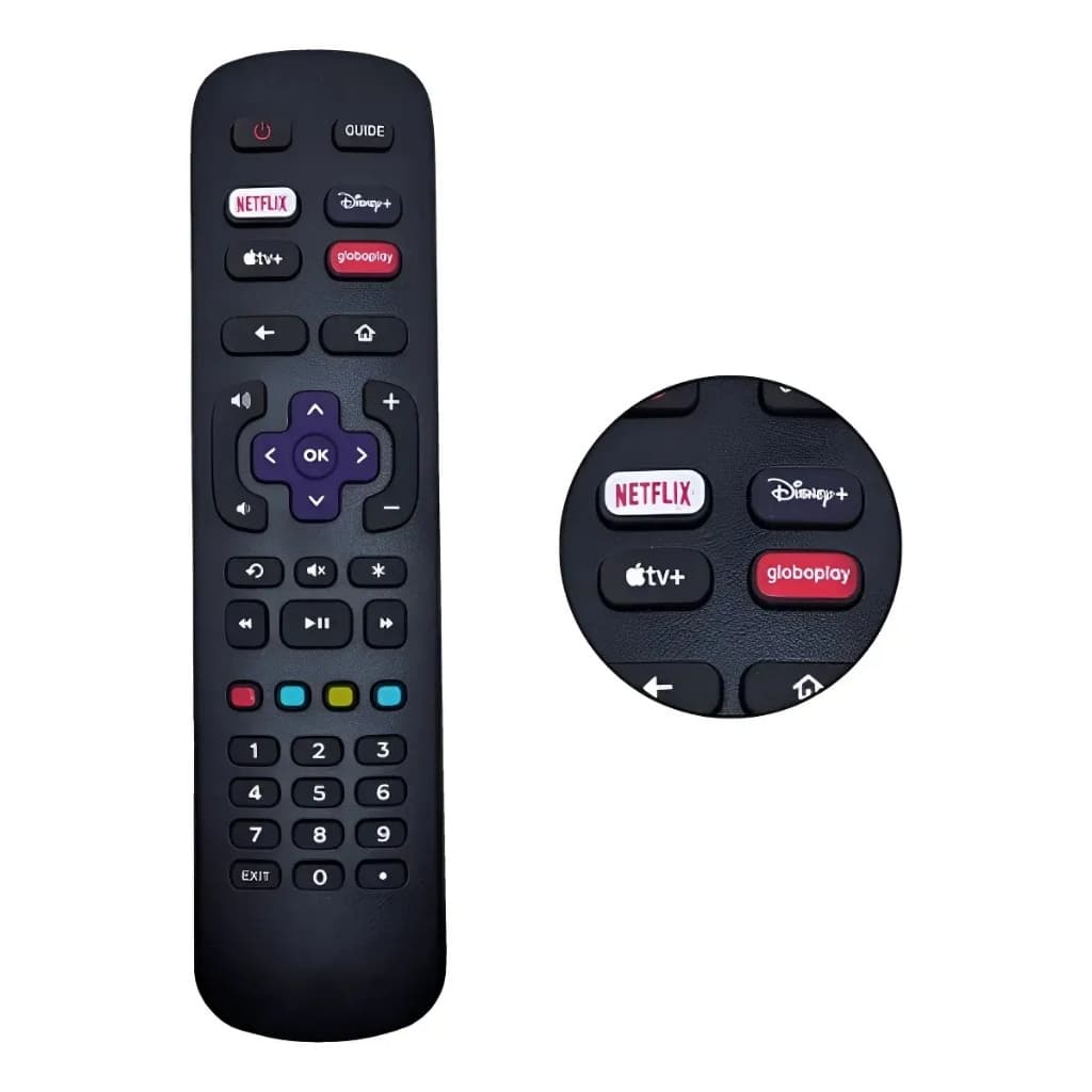 Controle Remoto Compatível Tv Aoc Roku Smart + Pilhas testado