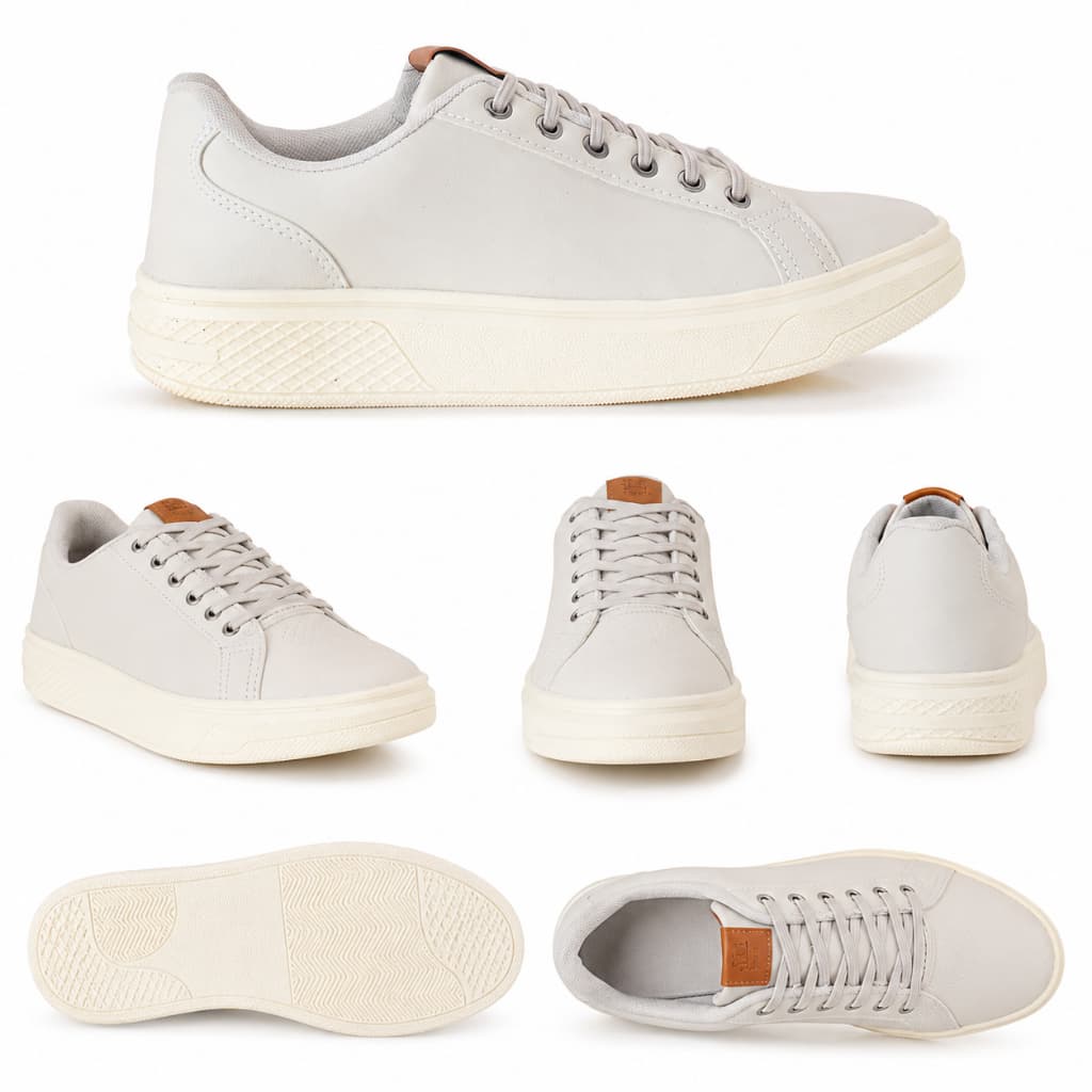 Tenis Masculino Adulto Social Elegante Bege CLEAN Sapatenis Esporte Fino Zelts Casamento Formatura Festa Aniversario
