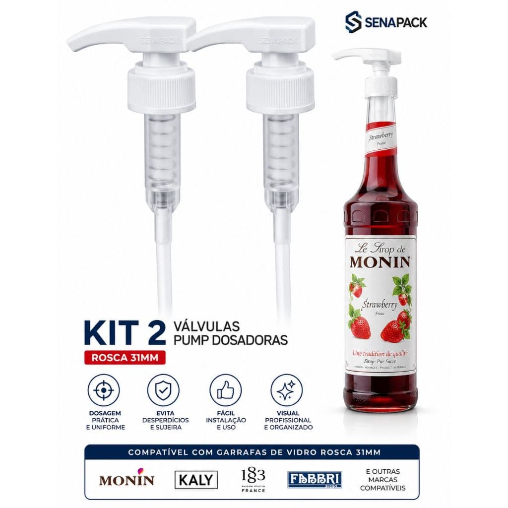2 Valvulas pump dosadora dispensador de xarope mel molhos para garrafa de vidro 750ml e 1 litro