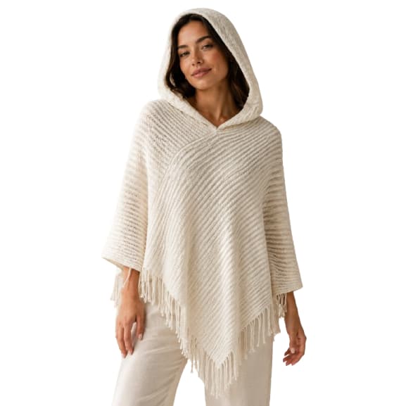 Blusa Poncho Inverno Frio Com Capuz Veste Plus Size