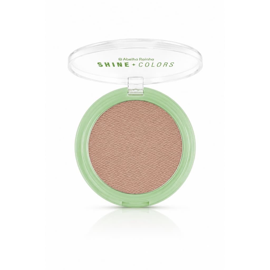 Pó Compacto Shine Colors Marrom Escuro FPS15 10g Abelha Rainha Cobertura Natural e Toque Aveludado