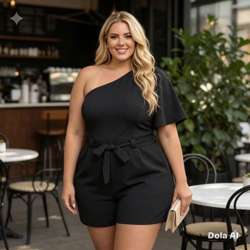 Macacão Feminino Plus Size Ciganinha Babado GG ao G2 | Festa e Casual | Várias Cores
