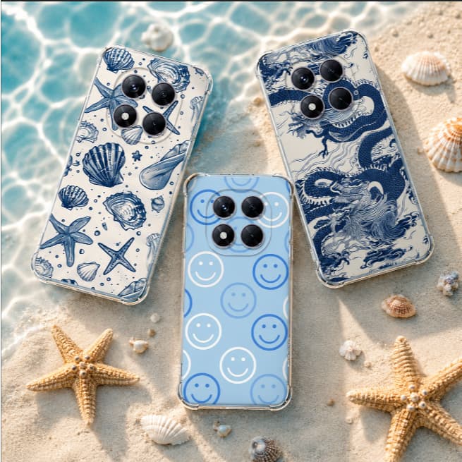 CAPA CAPINHA HEX COMPATIVEM COM REDMI NOTE 15 4G, 15 5G E 15 PRO PLUS DESENHO VARIADO BLUE ANTI IMPACTO