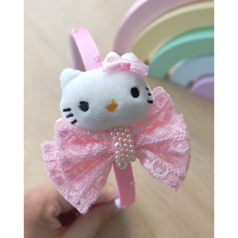 Tiara Hello Kitty pelúcia Tiara infantil Arco infantil Tiara menina