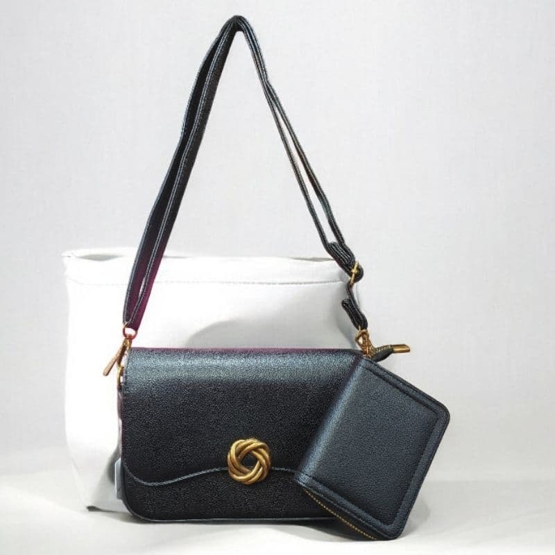 Bolsa Baguete Feminina Premium Moderna Pequena Transversal com Alça Regulável e Carteira Elegante