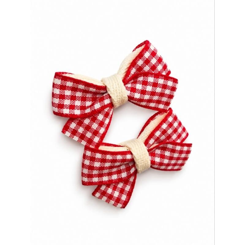par de laço xadrez, laço para bebês 4,5cm