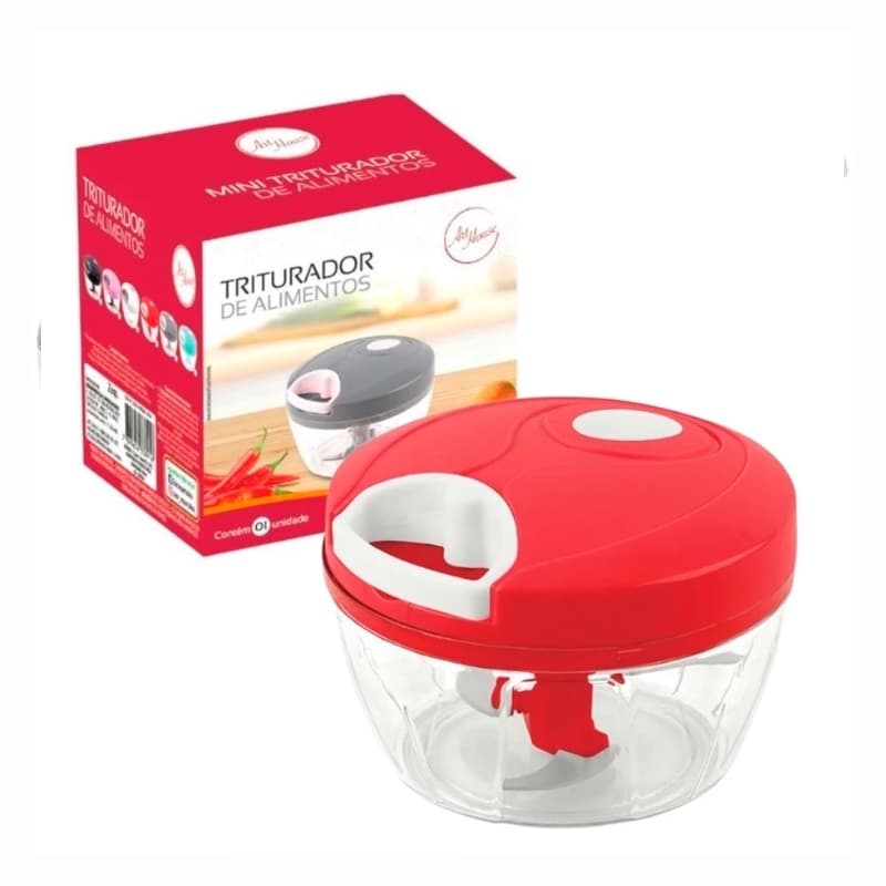 Triturador de Alimentos Manual 500ml – Prático e Rápido