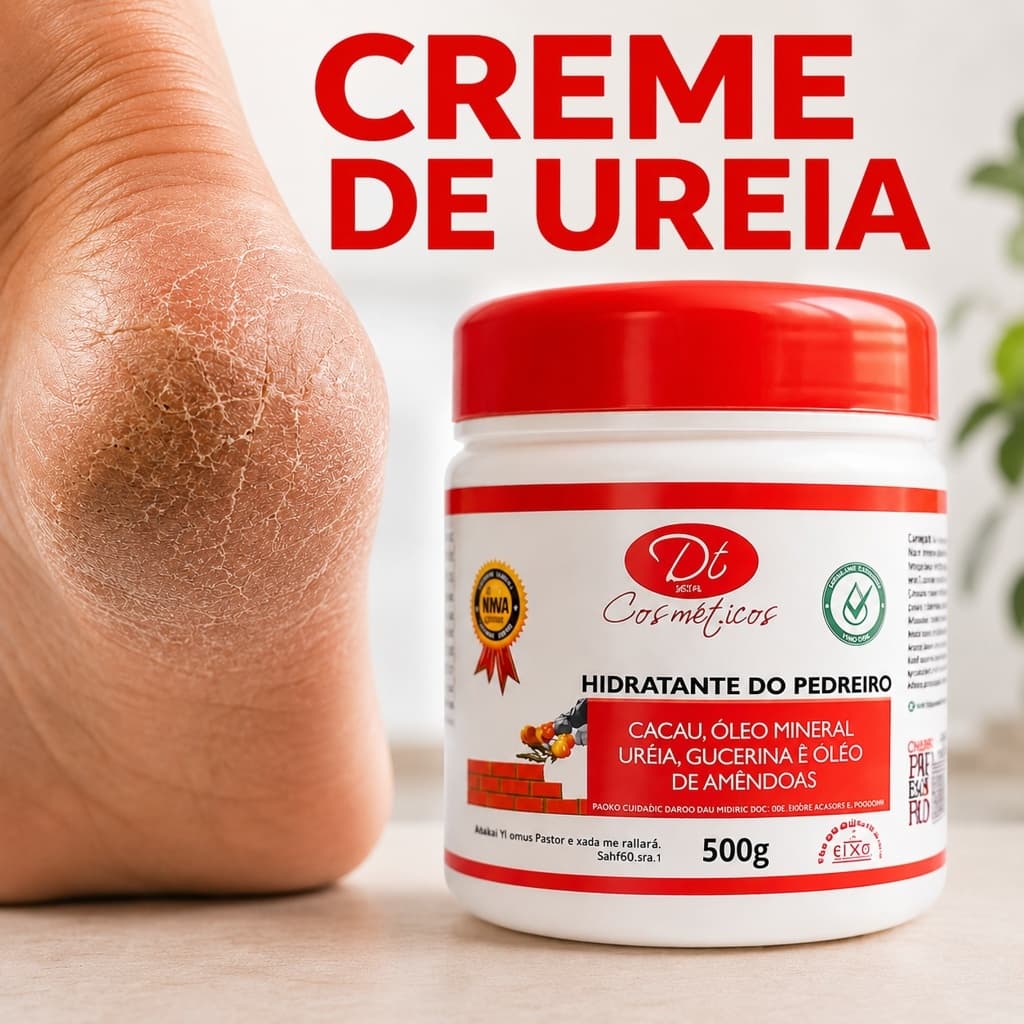 Creme de ureia para pes cotovelos joelhos ressecados creme do pedreiro tamanhos variados