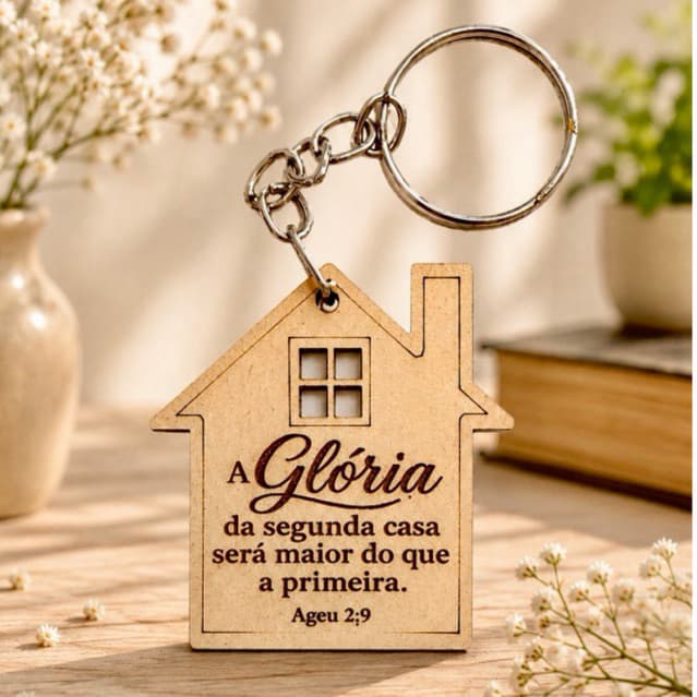 Kit Chaveiro GLÓRIA DA SEGUNDA CASA, para igreja, decoração, festa, lembrancinhas casamento