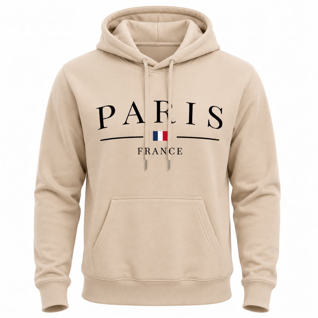 Moletom PARIS-FRANCE Adulto e  Unissex Com Capuz Canguru Algodão *ENTREGA RAPIDA*