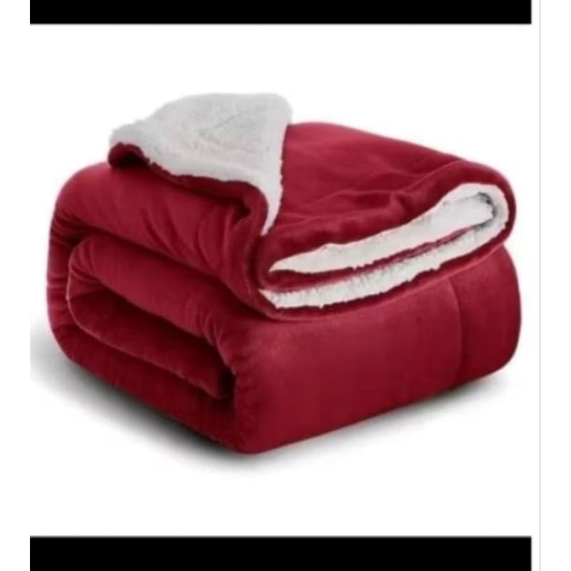 Coberdrom Queen dupla face Sherpa com toque macio e aconchegante 2,40x2,20 terracota