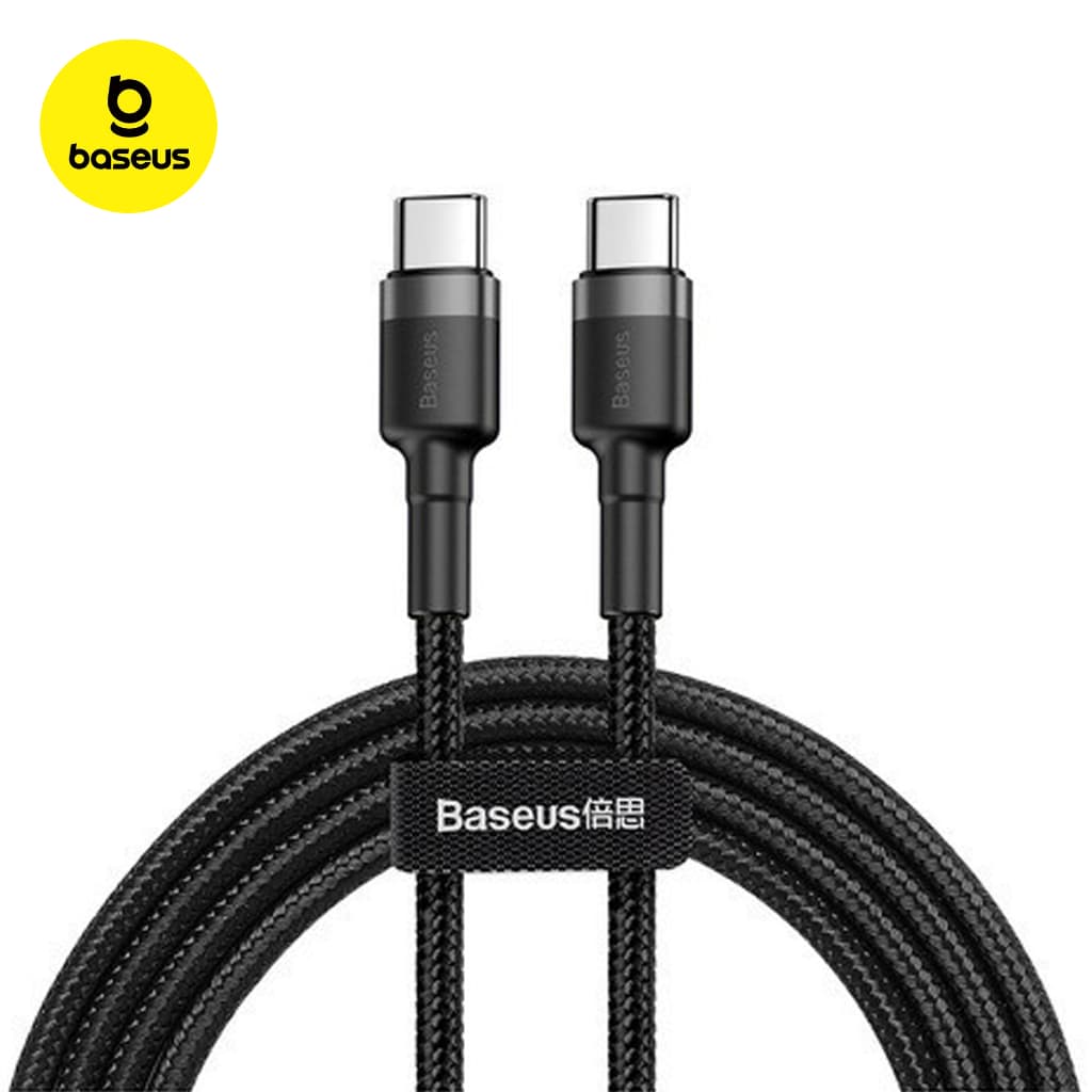 Baseus Cabo Turbo Tipo-C P/ Tipo-C Cafule 60w 20v 3a 2m Quick Charge 3.0 iPhone 15 e Android