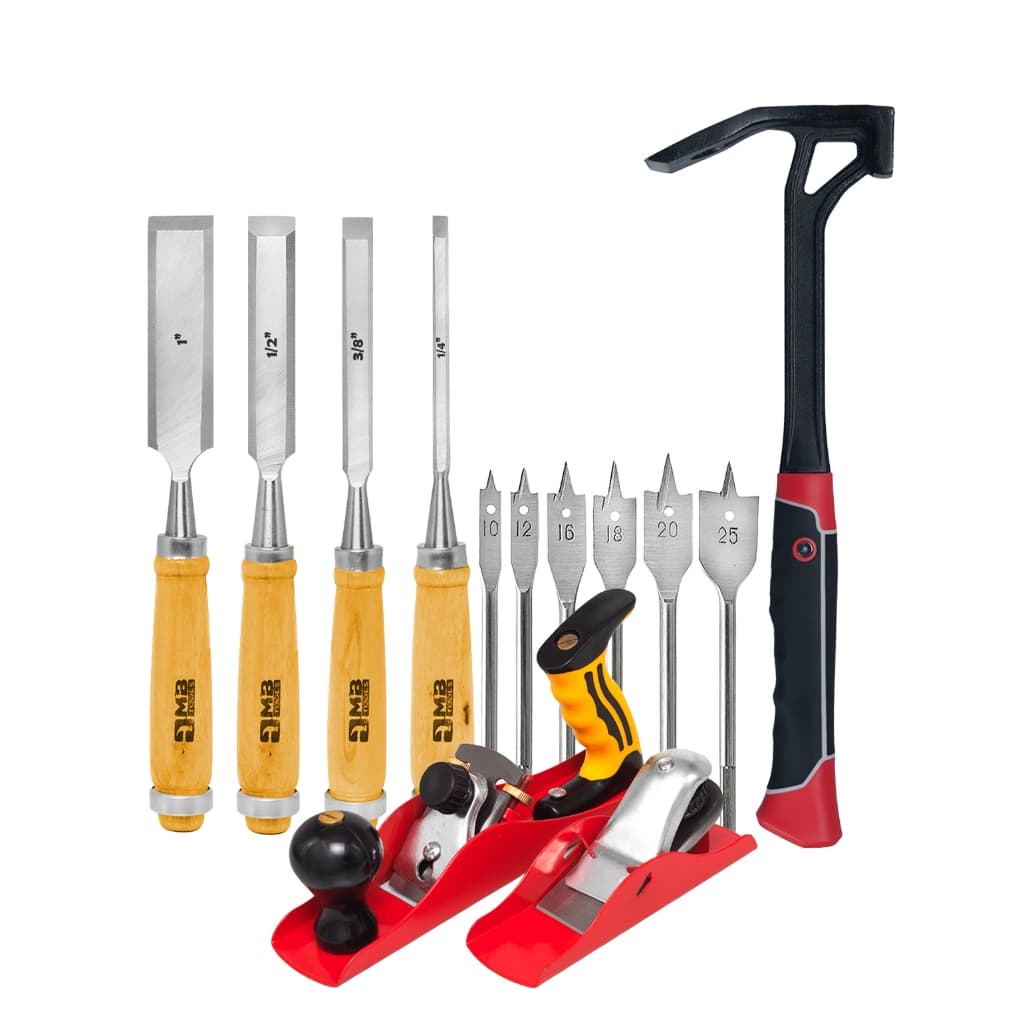 Kit Ferramentas Marcenaria Plaina Manual Formão Brocas Chatas Enxó Para Madeira Profissional