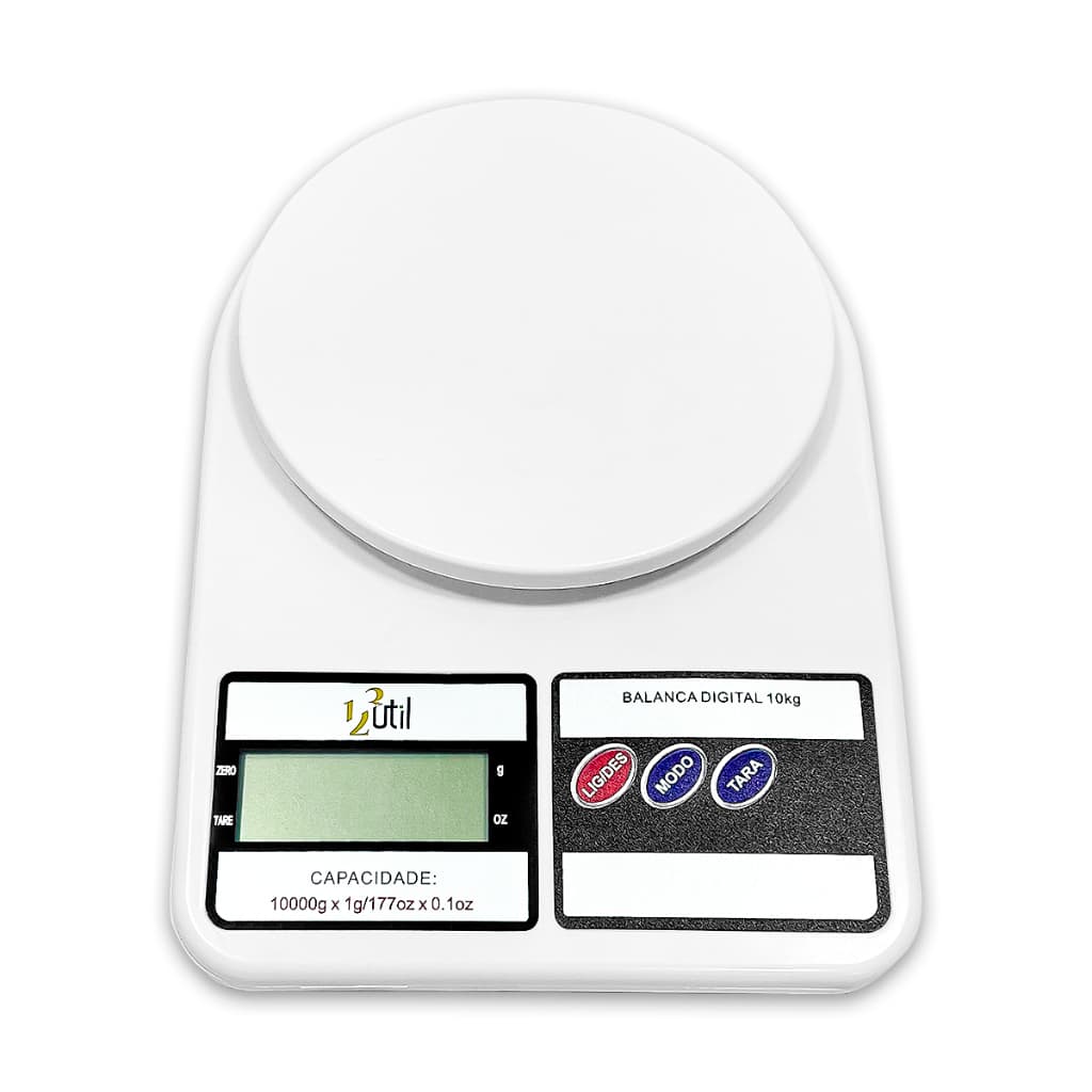 Balança Digital de Cozinha Alta Precisão até 10kg ideal para Dieta Confeitaria Nutrição Treino