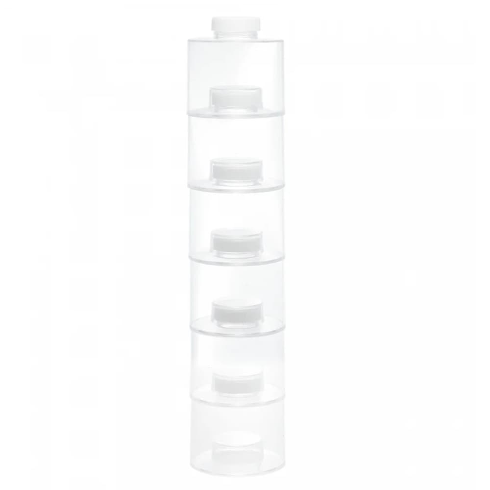 Conjunto 6 Porta Temperos Empilháveis de Plástico com Tampa - Lyor