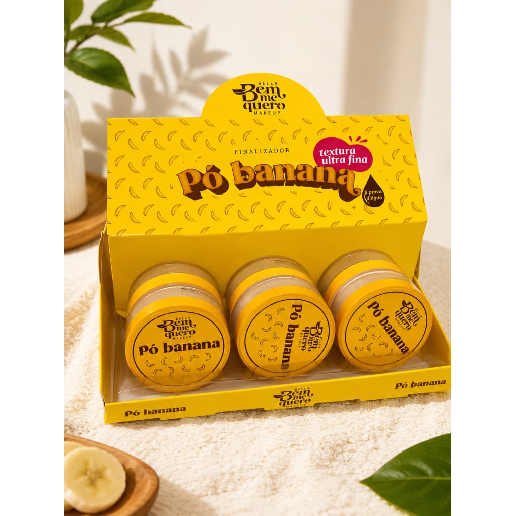 Pó Solto de Banana Finalizador Ultrafino Resistente à Água Acabamento