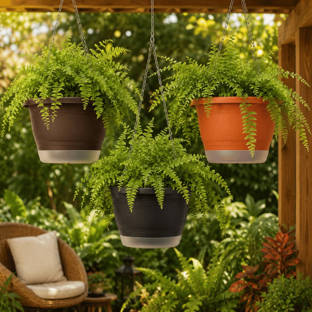 Vaso Cuia Grande 8L Prato Anti Mosquitos  Ideal Samambaias Rosa do Deserto