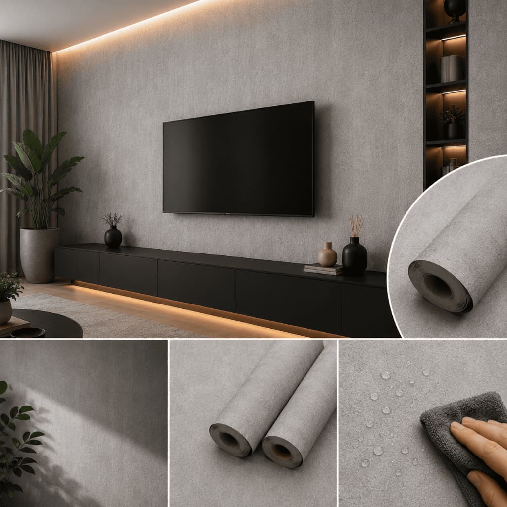 Papel de Parede Autocolante Premium | Cimento Queimado ENVIO IMEDIATO!