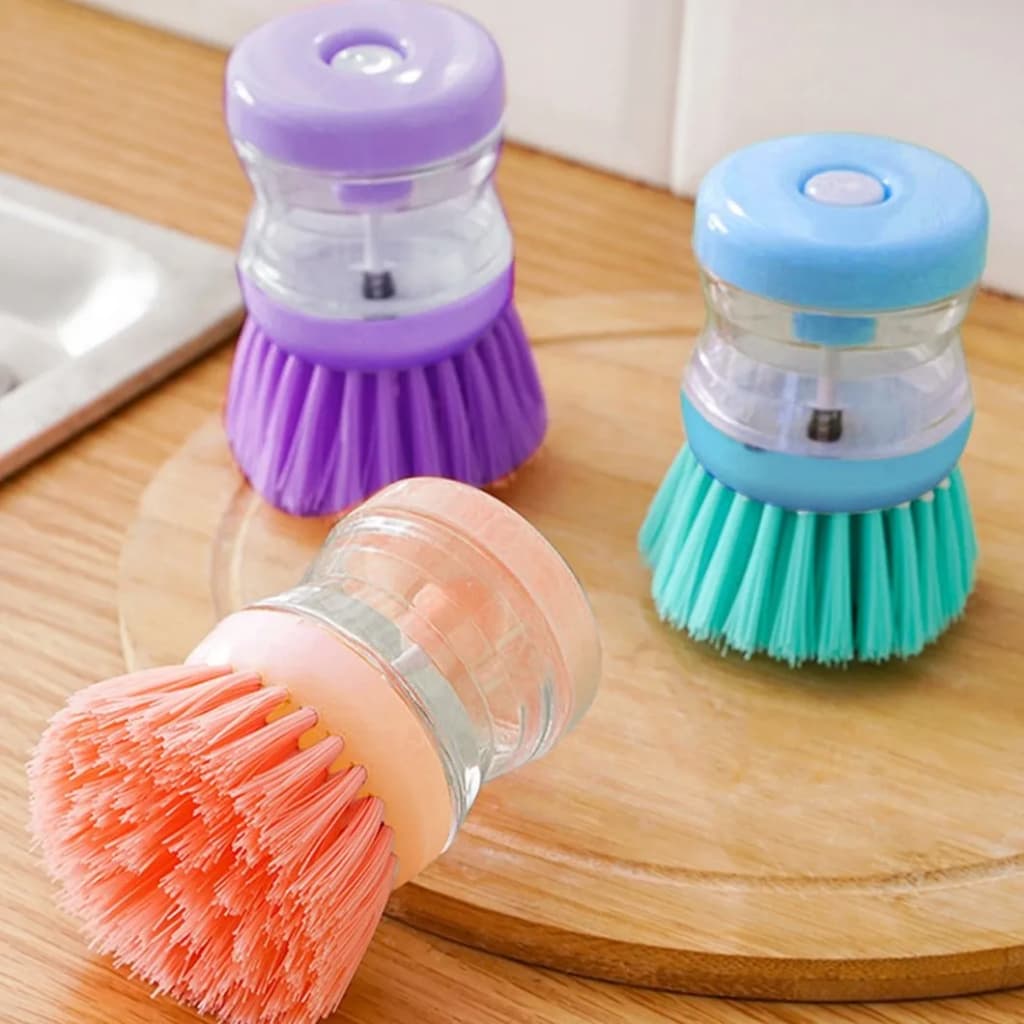 Escova De Limpeza Com Recipiente Para Detergente Multiuso Lava Louças Com Recipiente Para Detergente
