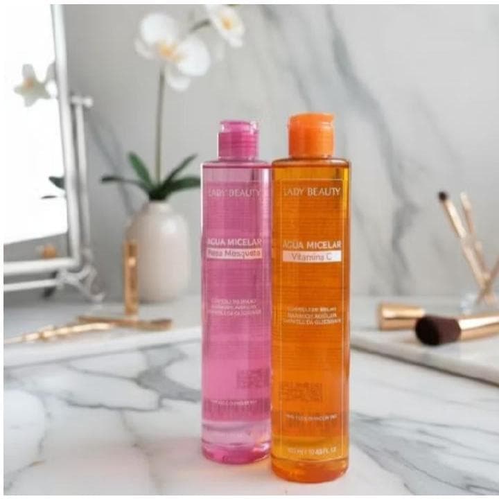Água Micelar 310ml Lady Beauty Skin Pro Vitamina C Rosa Mosqueta