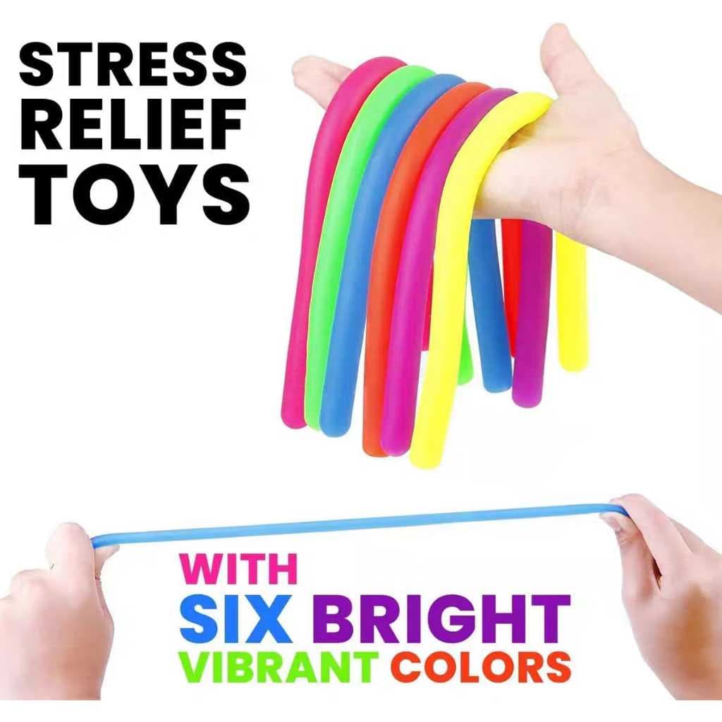 KIT 33/22/11PÇS Pop It Macarrão Squishies Fidget Toy Estica E Solta Anti Stress