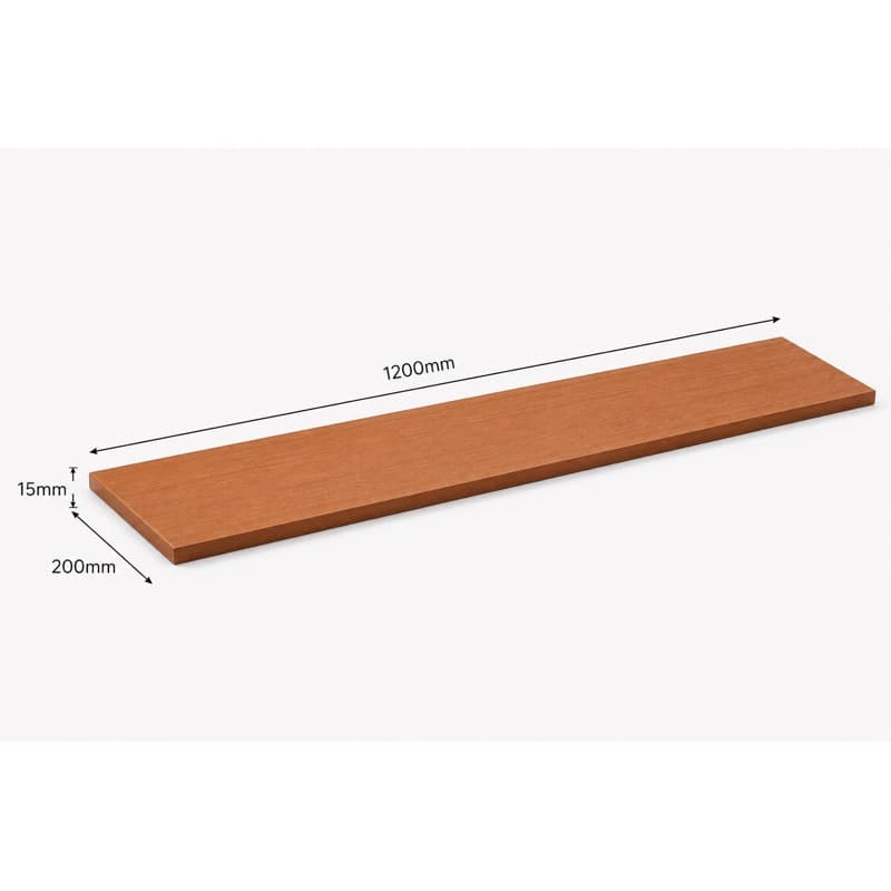 Prateleira MDF Madeirado Freijó 120x20cm com Suporte Invisível - Design Moderno e Funcional