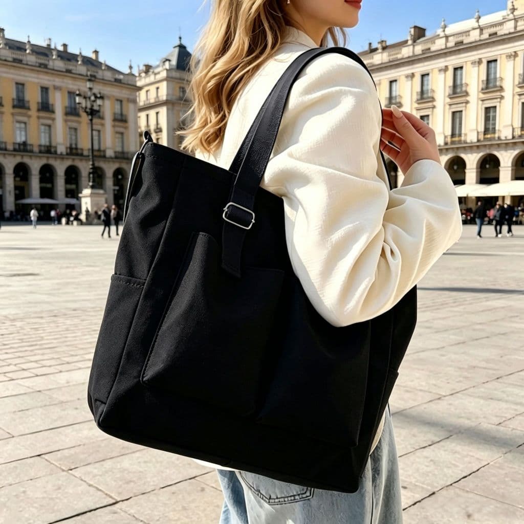 Bolsa Casual Coreana com Vários Bolsos Impermeável Resistente Versátil Leve Espaçosa Moderna para Uso Diário Faculdade