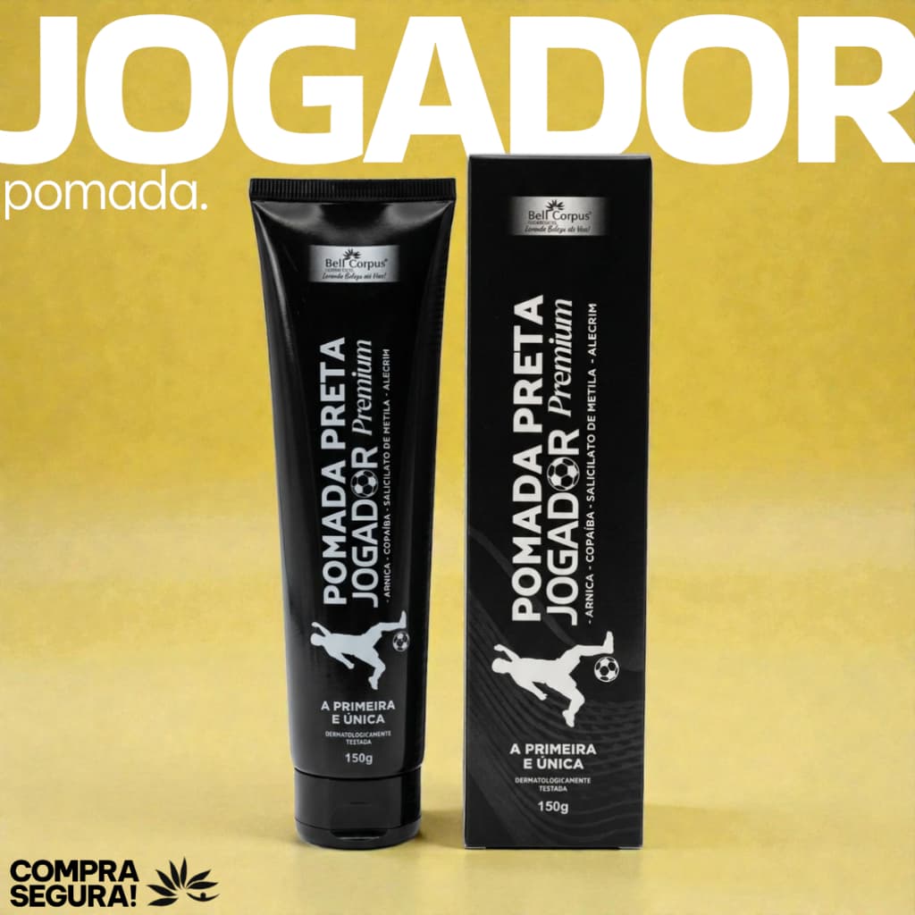 Pomada Preta Refrescante Jogador Alívio Imediato Bellcorpus Cosméticos