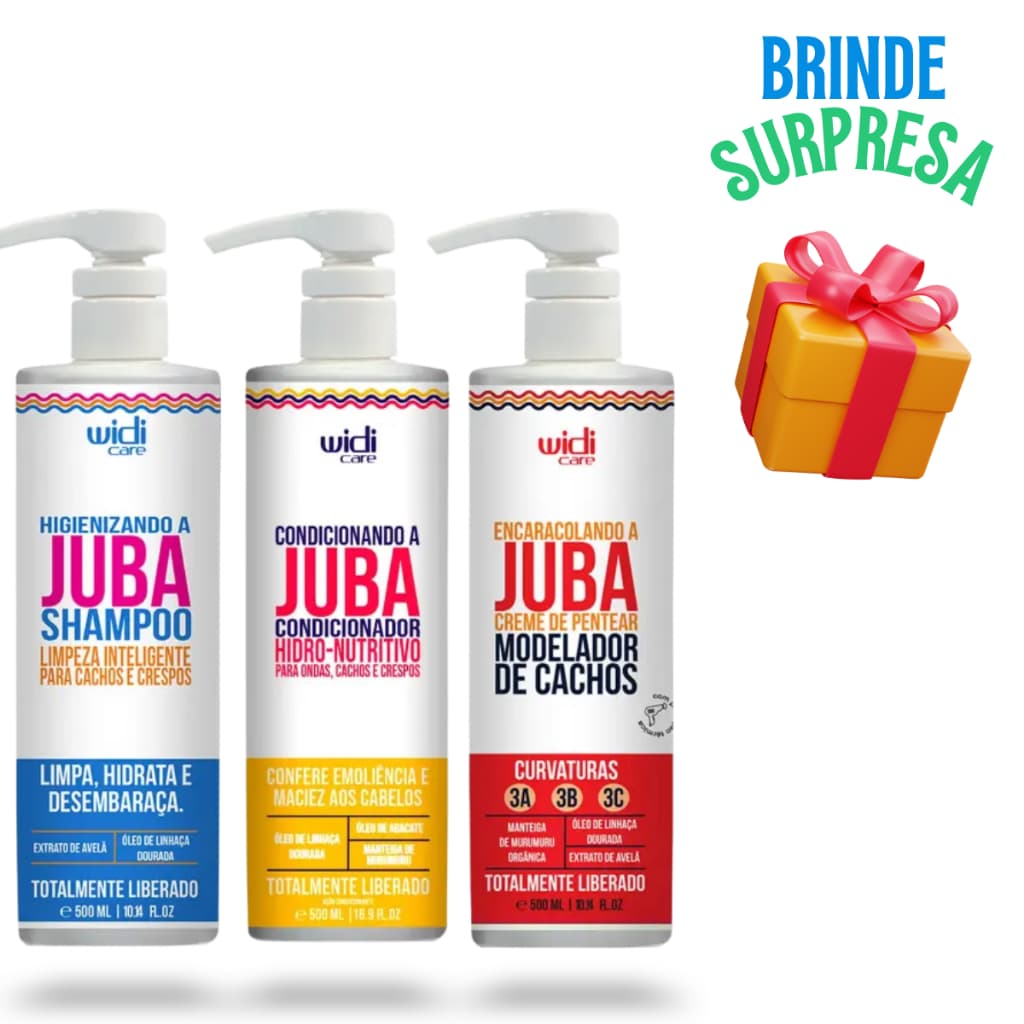 Kit Creme De Pentear Encaracolando A Juba, Shampoo E Condicionador  Widi Care