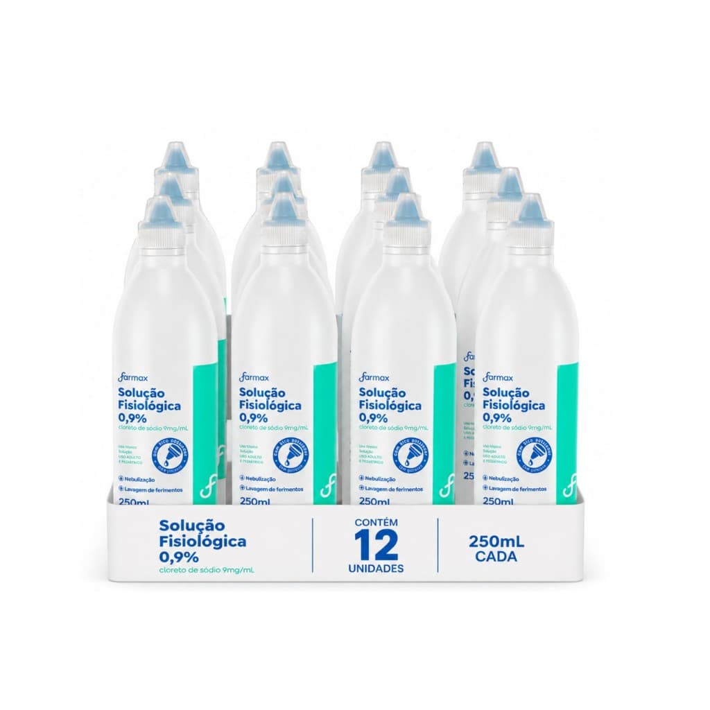 Kit 12 Soro Fisiológico Sorimax Farmax 250ml