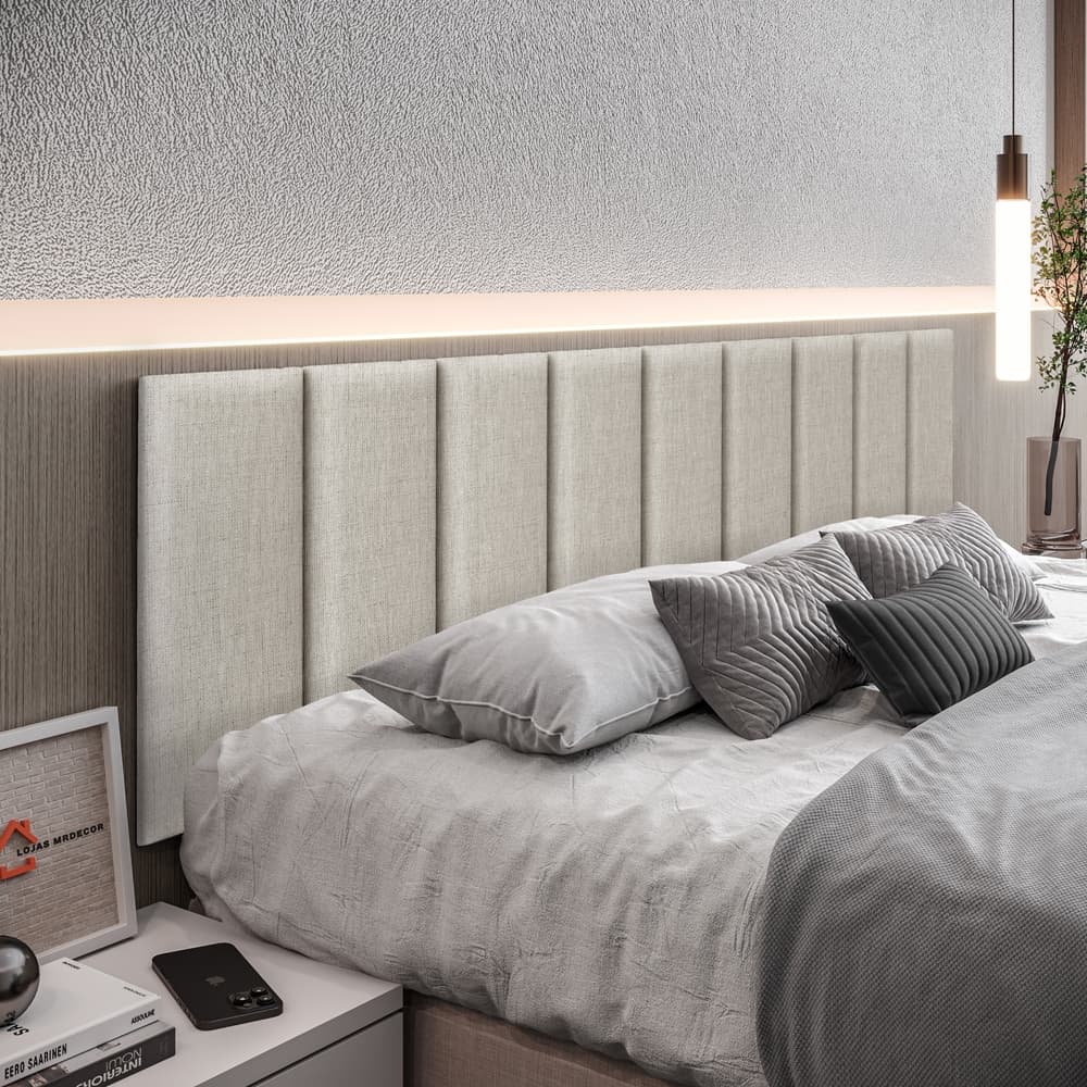 Cabeceira Modular Estofada 20x45 Linho Luxo Conforto Varias Cores