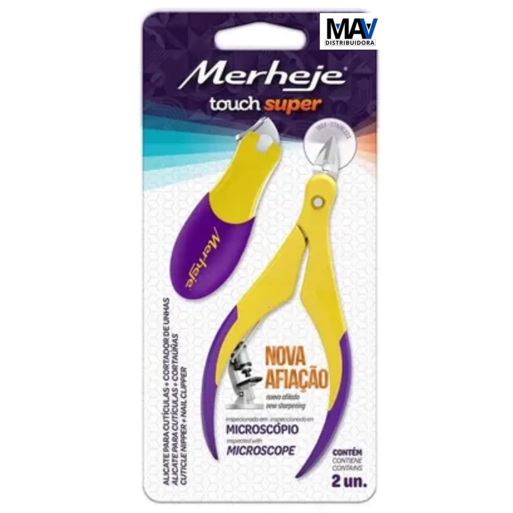 Alicate para Cuticulas Touch + Cortador de Unha Merheje Super