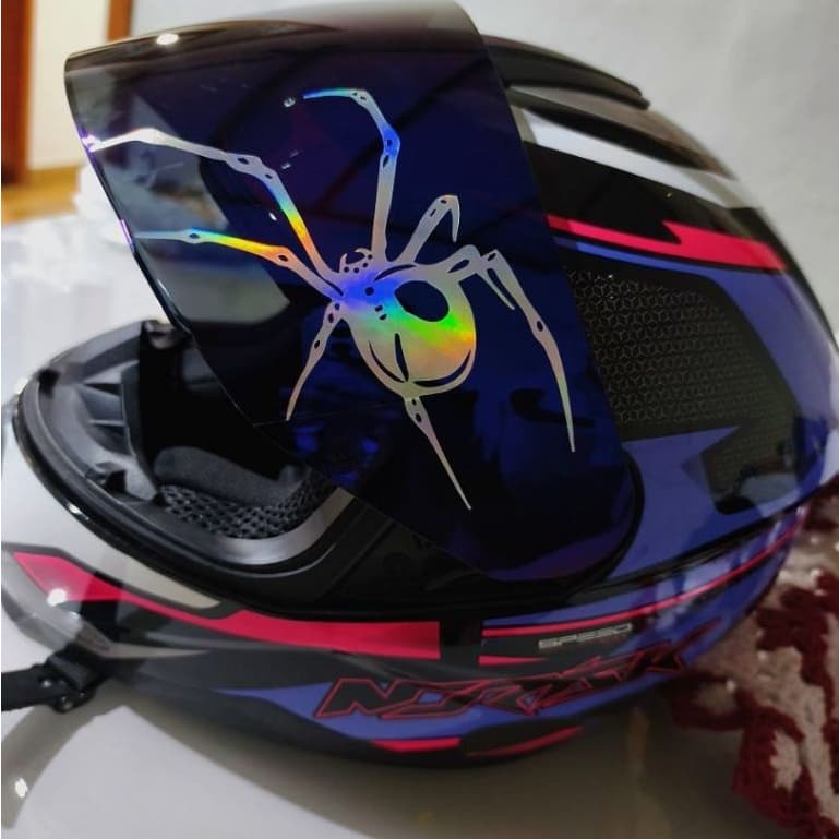 Adesivo l Aranha l Prata Holográfico l 3 tamanhos disponíveis