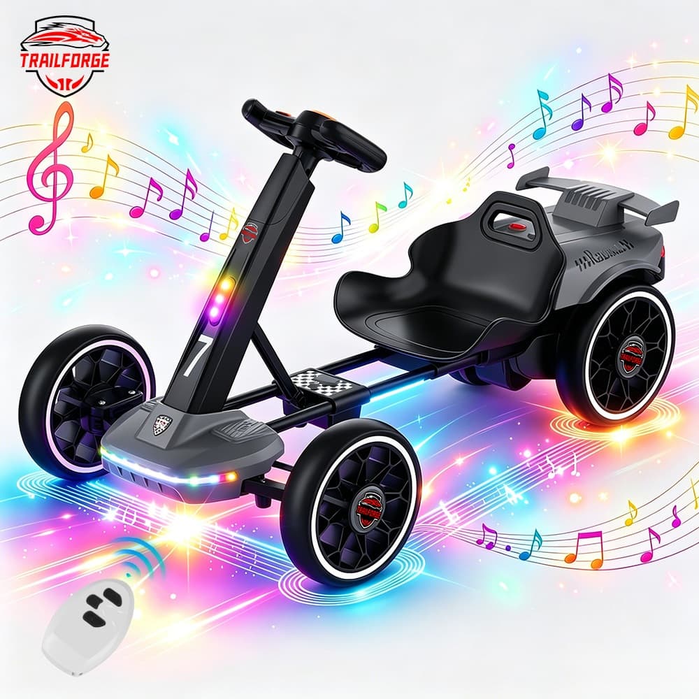 Trailforge-M1 Carro Elétrico Infantil Kart 100W 8KM/H Luzes incríveis Reprodução via Bluetooth